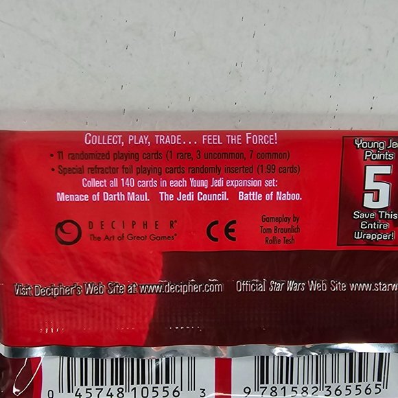 Star Wars Young Jedi Collectible Trading Card Game Pack Sealed - Picture 5 of 5